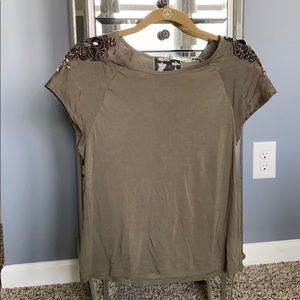 Young Fabulous and Broke sequin tee sz M
